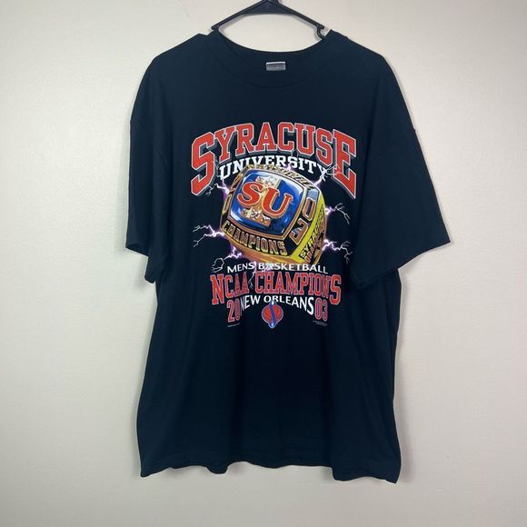 Syracuse University Vintage 2003 NCAA Champions New Orleans Graphic T-Shirt XL - Picture 4 of 9